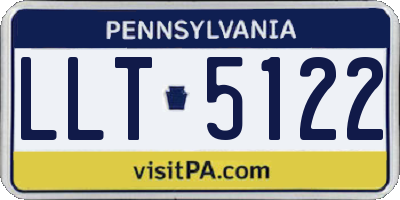 PA license plate LLT5122