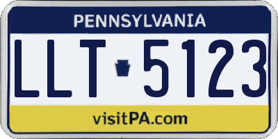 PA license plate LLT5123