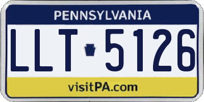 PA license plate LLT5126