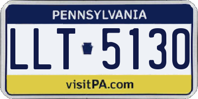 PA license plate LLT5130