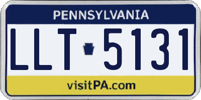 PA license plate LLT5131