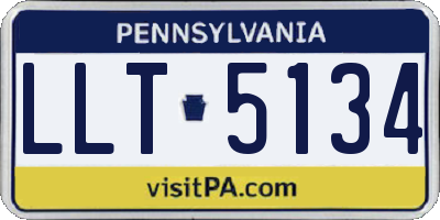 PA license plate LLT5134