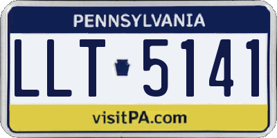 PA license plate LLT5141