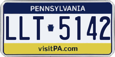 PA license plate LLT5142