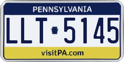 PA license plate LLT5145