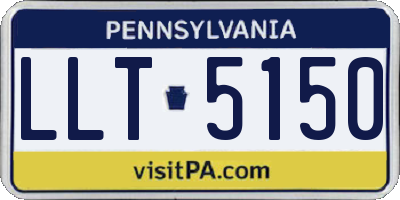 PA license plate LLT5150