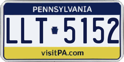 PA license plate LLT5152