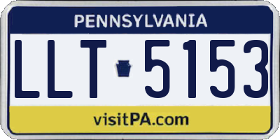 PA license plate LLT5153