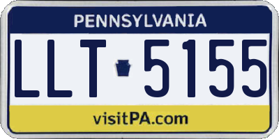 PA license plate LLT5155