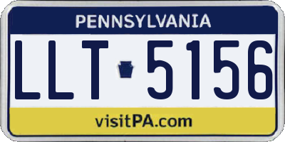 PA license plate LLT5156
