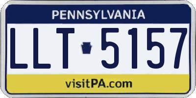PA license plate LLT5157