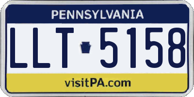 PA license plate LLT5158