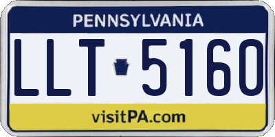 PA license plate LLT5160