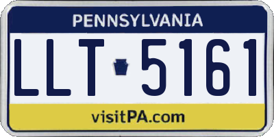 PA license plate LLT5161