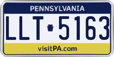 PA license plate LLT5163