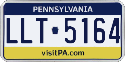 PA license plate LLT5164