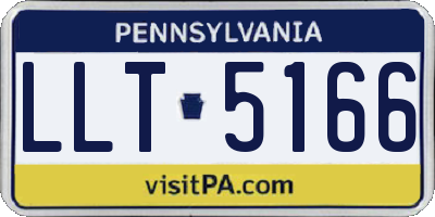 PA license plate LLT5166