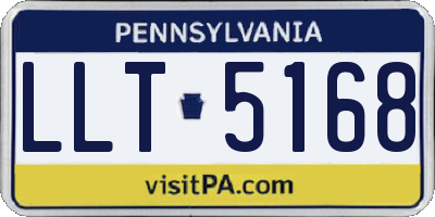 PA license plate LLT5168