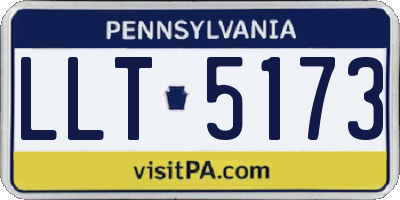 PA license plate LLT5173
