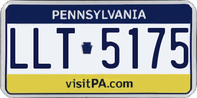 PA license plate LLT5175