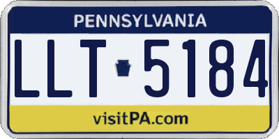PA license plate LLT5184