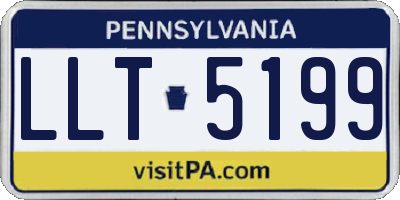 PA license plate LLT5199