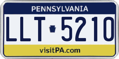 PA license plate LLT5210