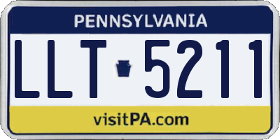 PA license plate LLT5211