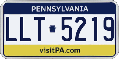 PA license plate LLT5219