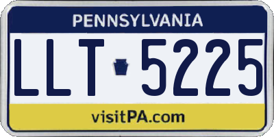 PA license plate LLT5225