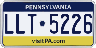 PA license plate LLT5226