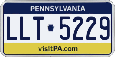 PA license plate LLT5229