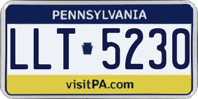 PA license plate LLT5230