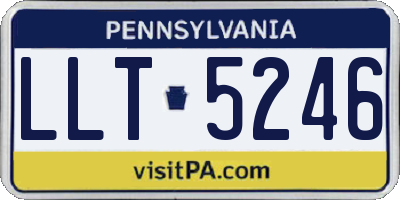PA license plate LLT5246