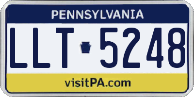 PA license plate LLT5248