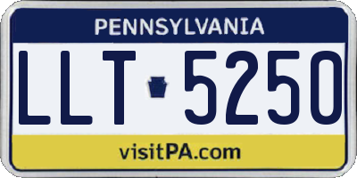 PA license plate LLT5250