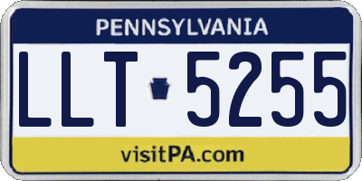 PA license plate LLT5255