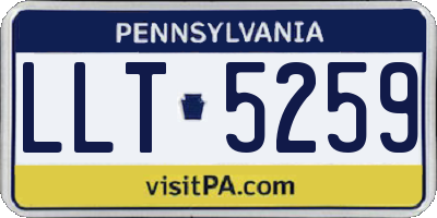 PA license plate LLT5259