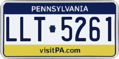 PA license plate LLT5261