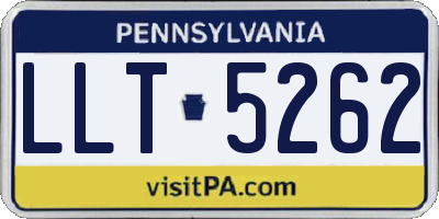 PA license plate LLT5262