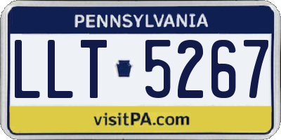 PA license plate LLT5267