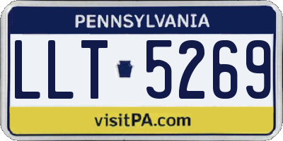 PA license plate LLT5269