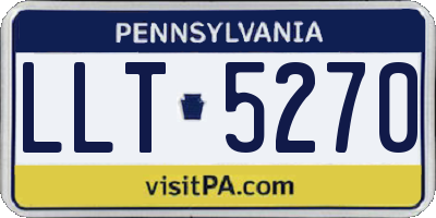 PA license plate LLT5270