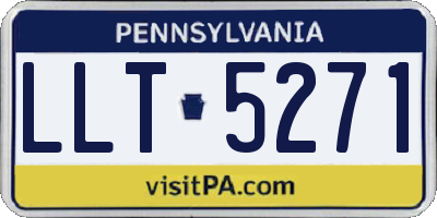 PA license plate LLT5271