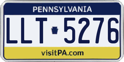 PA license plate LLT5276