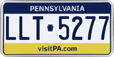 PA license plate LLT5277