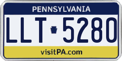 PA license plate LLT5280