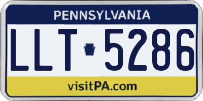 PA license plate LLT5286