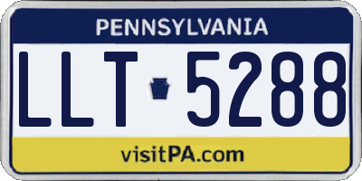 PA license plate LLT5288