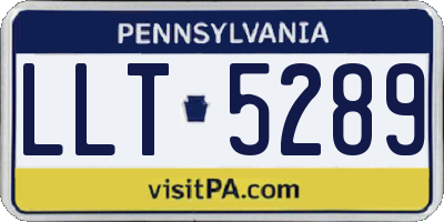 PA license plate LLT5289